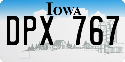 IA license plate DPX767