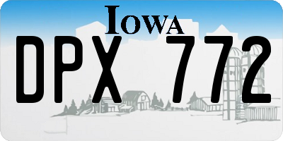 IA license plate DPX772