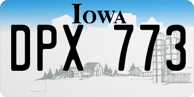IA license plate DPX773