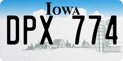 IA license plate DPX774