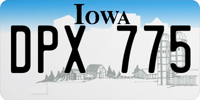 IA license plate DPX775