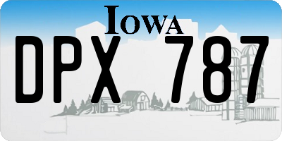 IA license plate DPX787