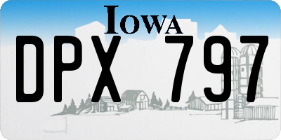 IA license plate DPX797