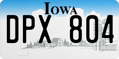 IA license plate DPX804