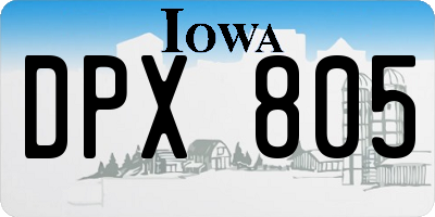 IA license plate DPX805