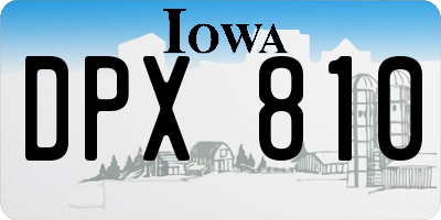 IA license plate DPX810