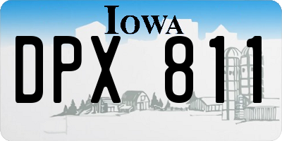 IA license plate DPX811