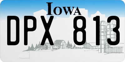 IA license plate DPX813