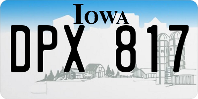IA license plate DPX817