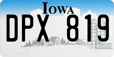 IA license plate DPX819