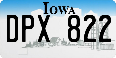 IA license plate DPX822