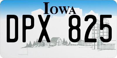 IA license plate DPX825