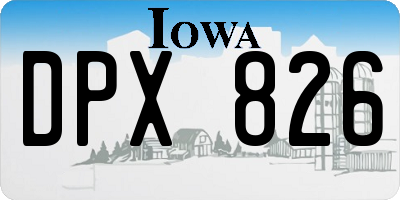 IA license plate DPX826
