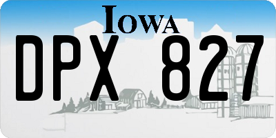 IA license plate DPX827