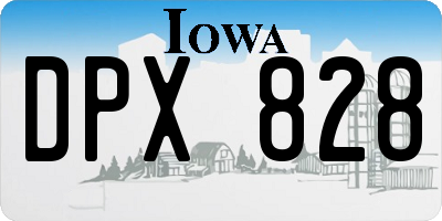 IA license plate DPX828