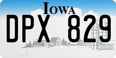 IA license plate DPX829