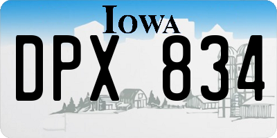 IA license plate DPX834
