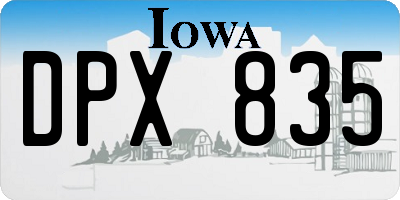 IA license plate DPX835