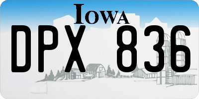 IA license plate DPX836