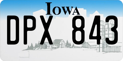 IA license plate DPX843