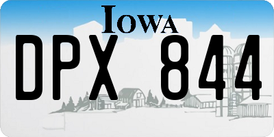 IA license plate DPX844