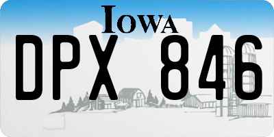 IA license plate DPX846