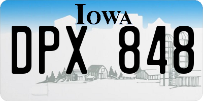 IA license plate DPX848