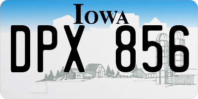 IA license plate DPX856