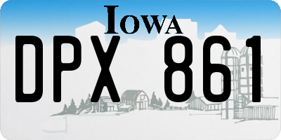 IA license plate DPX861