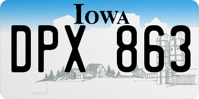 IA license plate DPX863