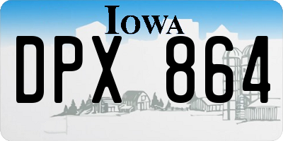 IA license plate DPX864