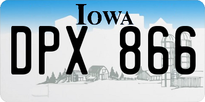 IA license plate DPX866