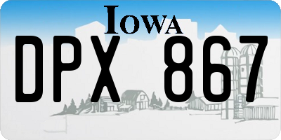 IA license plate DPX867