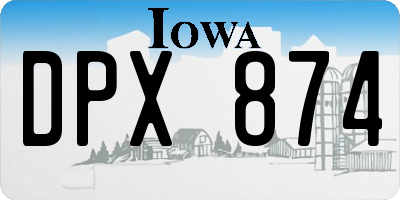 IA license plate DPX874
