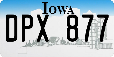 IA license plate DPX877