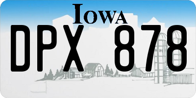 IA license plate DPX878