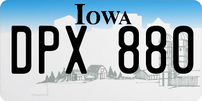 IA license plate DPX880