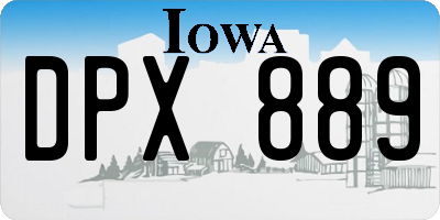 IA license plate DPX889