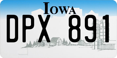IA license plate DPX891