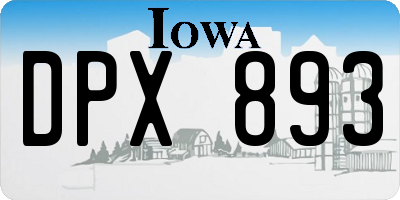 IA license plate DPX893