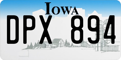 IA license plate DPX894