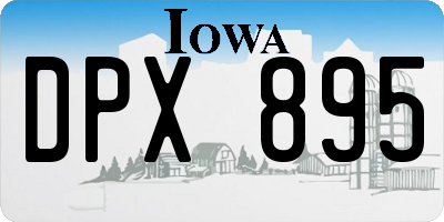 IA license plate DPX895