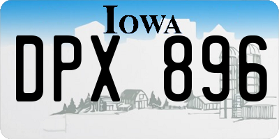 IA license plate DPX896
