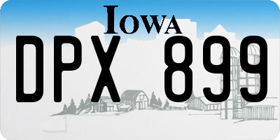 IA license plate DPX899