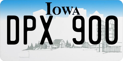 IA license plate DPX900