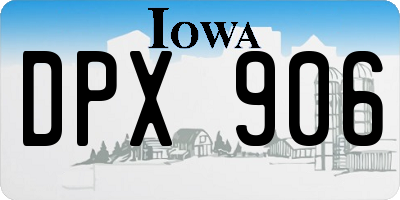 IA license plate DPX906