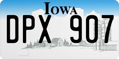 IA license plate DPX907