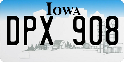 IA license plate DPX908