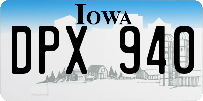 IA license plate DPX940
