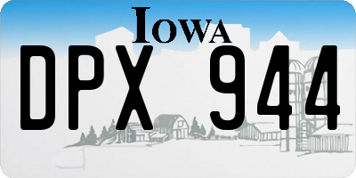 IA license plate DPX944